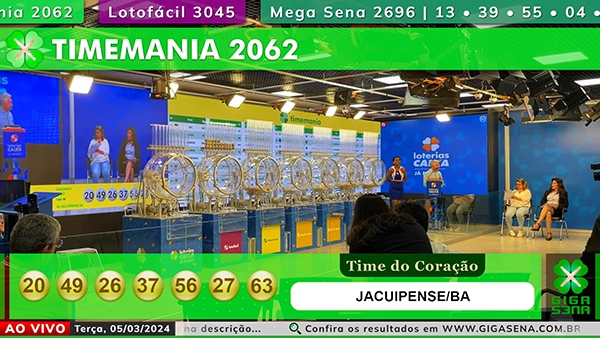 Sorteio da Timemania 2062 - Foto: Reprodução / Caixa