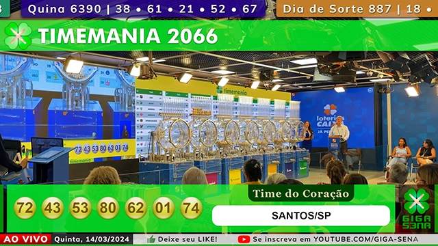 Sorteio da Timemania 2066 - Foto: Reprodução / Caixa