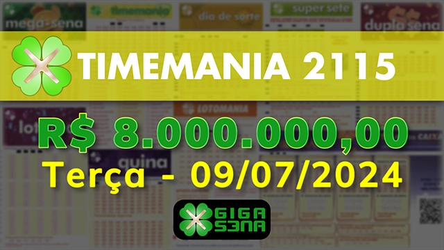 Sorteio da Timemania 2115