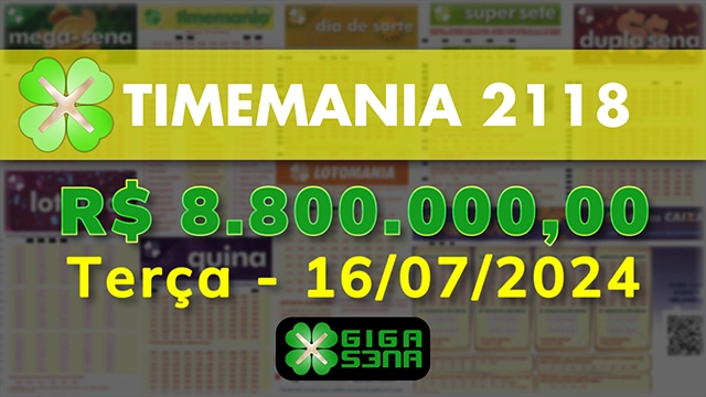 Sorteio da Timemania 2118