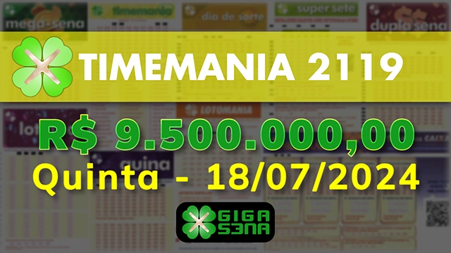 Sorteio da Timemania 2119