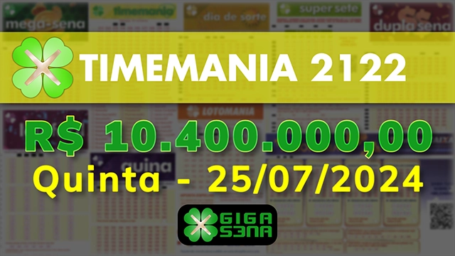 Sorteio da Timemania 2122