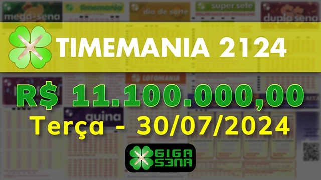 Sorteio da Timemania 2124