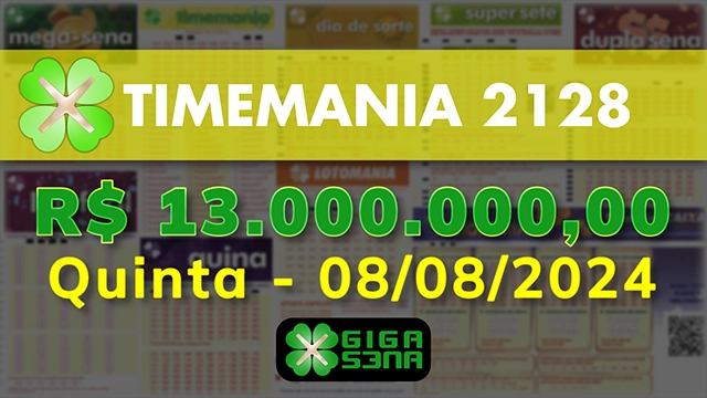 Sorteio da Timemania 2128