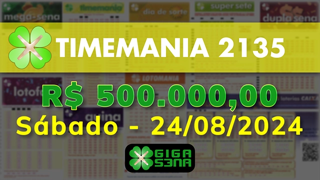 Sorteio da Timemania 2135