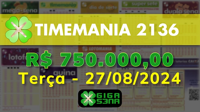 Sorteio da Timemania 2136