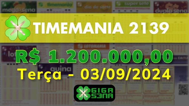 Sorteio da Timemania 2139