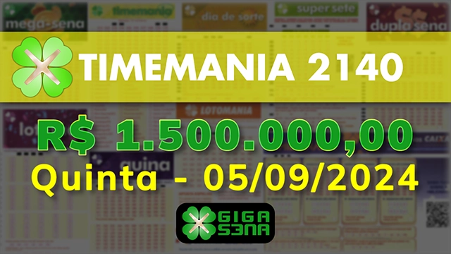 Sorteio da Timemania 2140