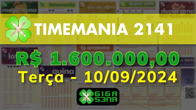 Sorteio da Timemania 2141