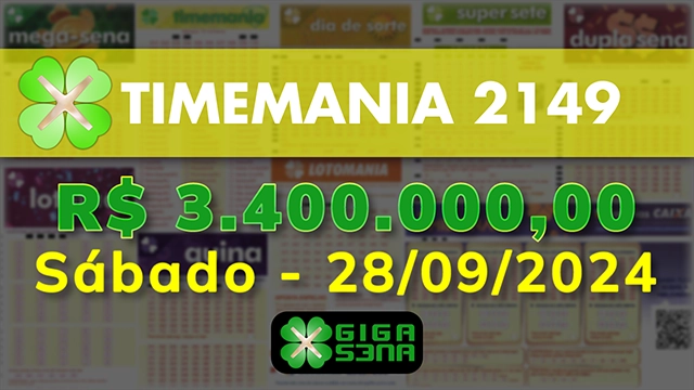 Sorteio da Timemania 2149