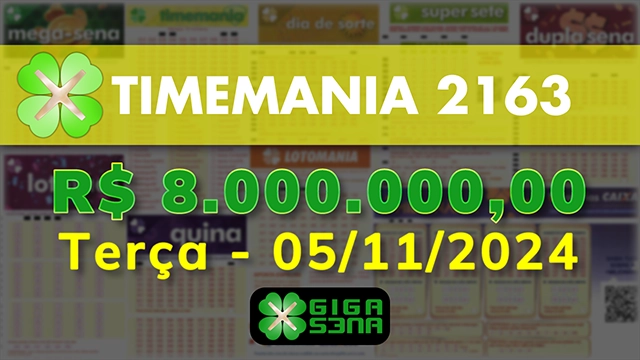 Sorteio da Timemania 2163