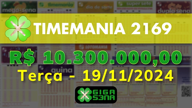 Sorteio da Timemania 2169