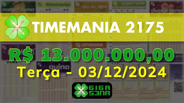 Sorteio da Timemania 2175