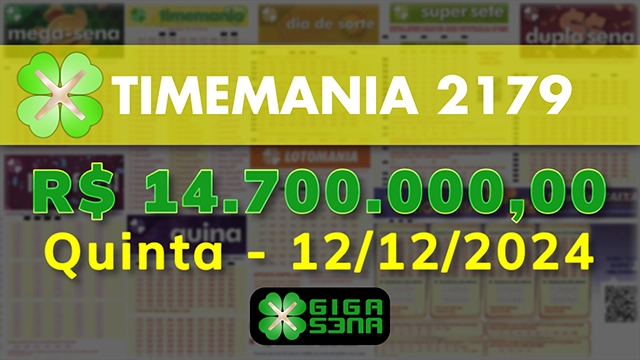 Sorteio da Timemania 2179